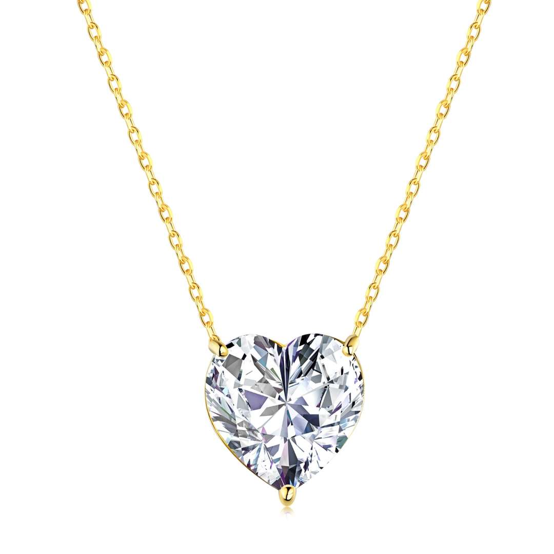 [Max Jewelry ]6.0 carat Radiant Heart Shape Necklace