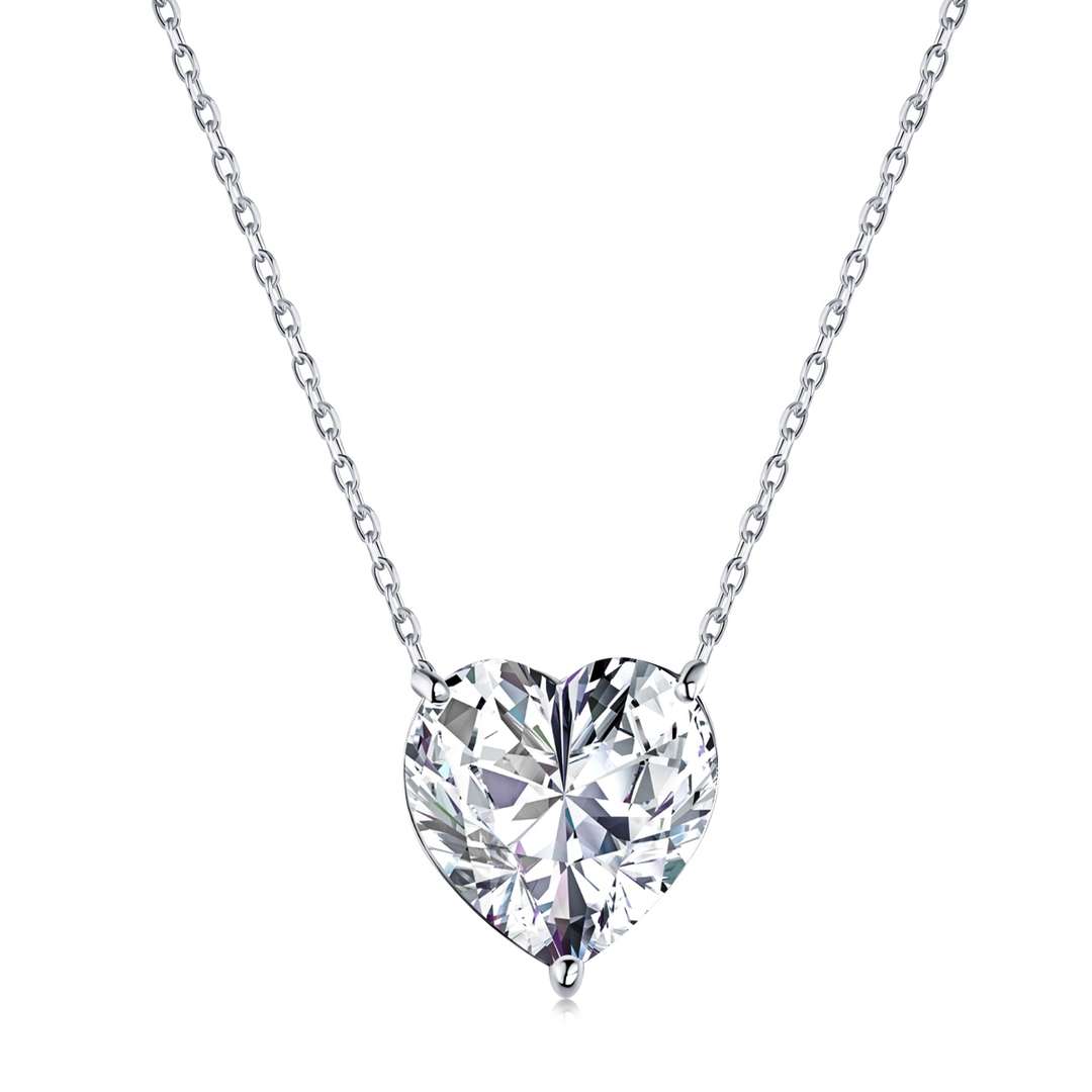 [Max Jewelry ]6.0 carat Radiant Heart Shape Necklace