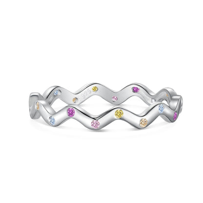 [Max Jewelry ]Ornate Vibrant Round Cut Daily Ring