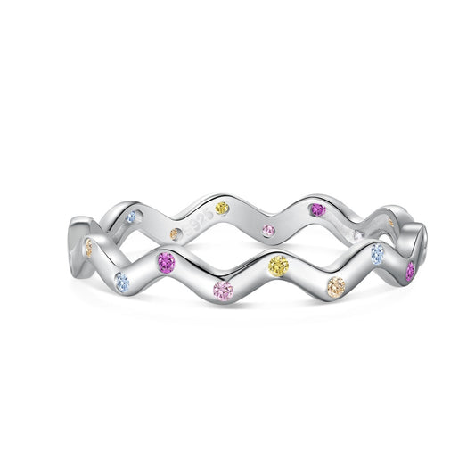 [Max Jewelry ]Ornate Vibrant Round Cut Daily Ring