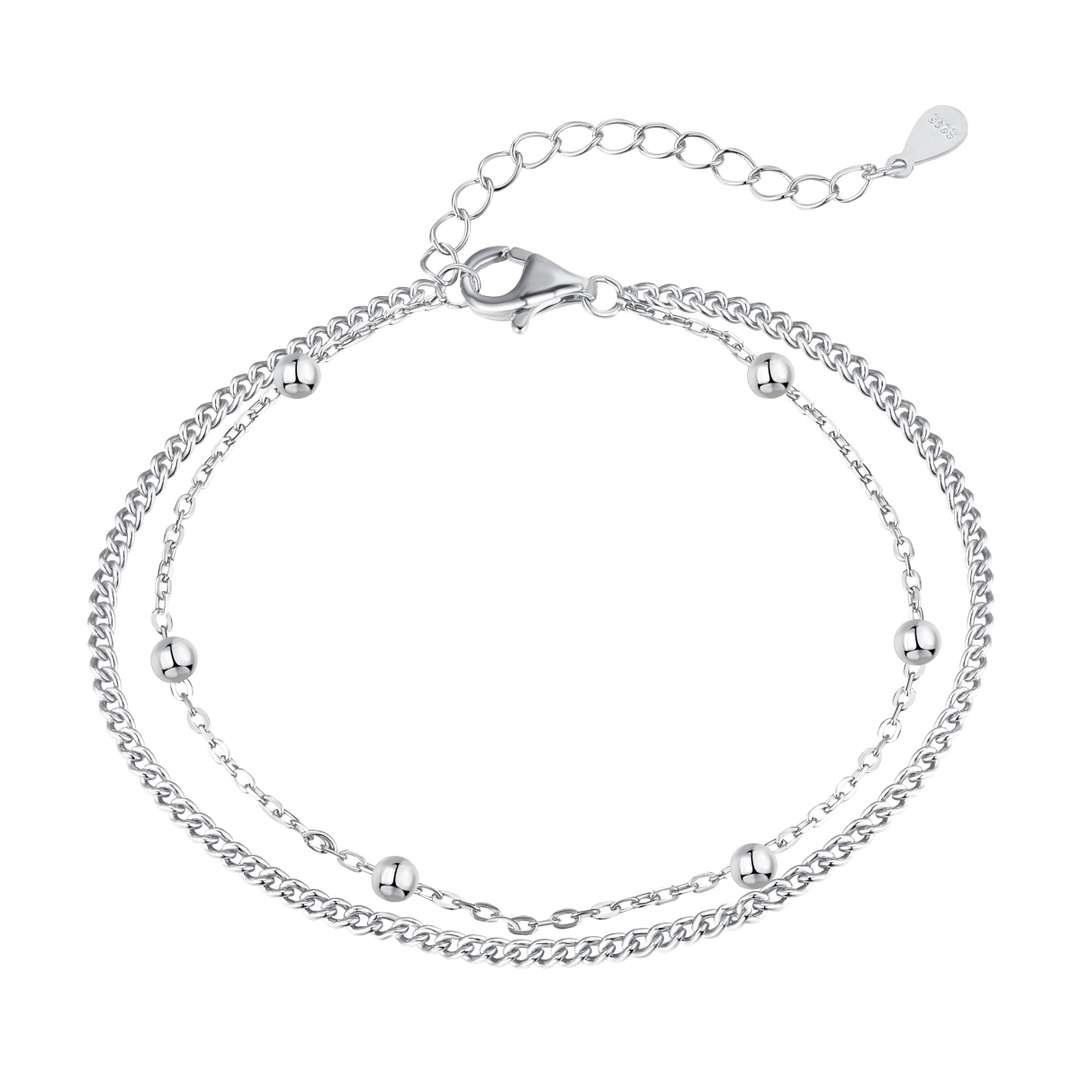 [Max Jewelry ]Delicate Bead Double Layer Bracelet
