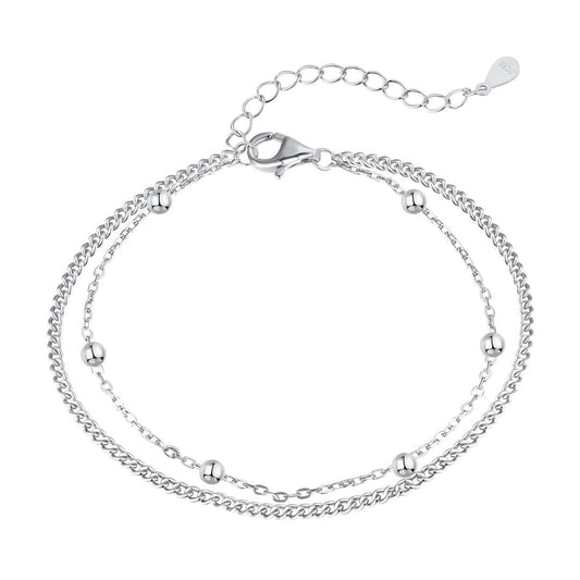 [Max Jewelry ]Delicate Bead Double Layer Bracelet