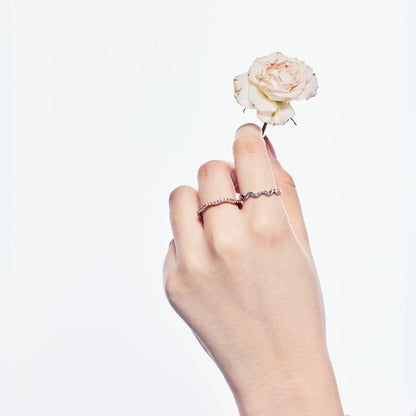[Max Jewelry ]Ornate Vibrant Round Cut Daily Ring