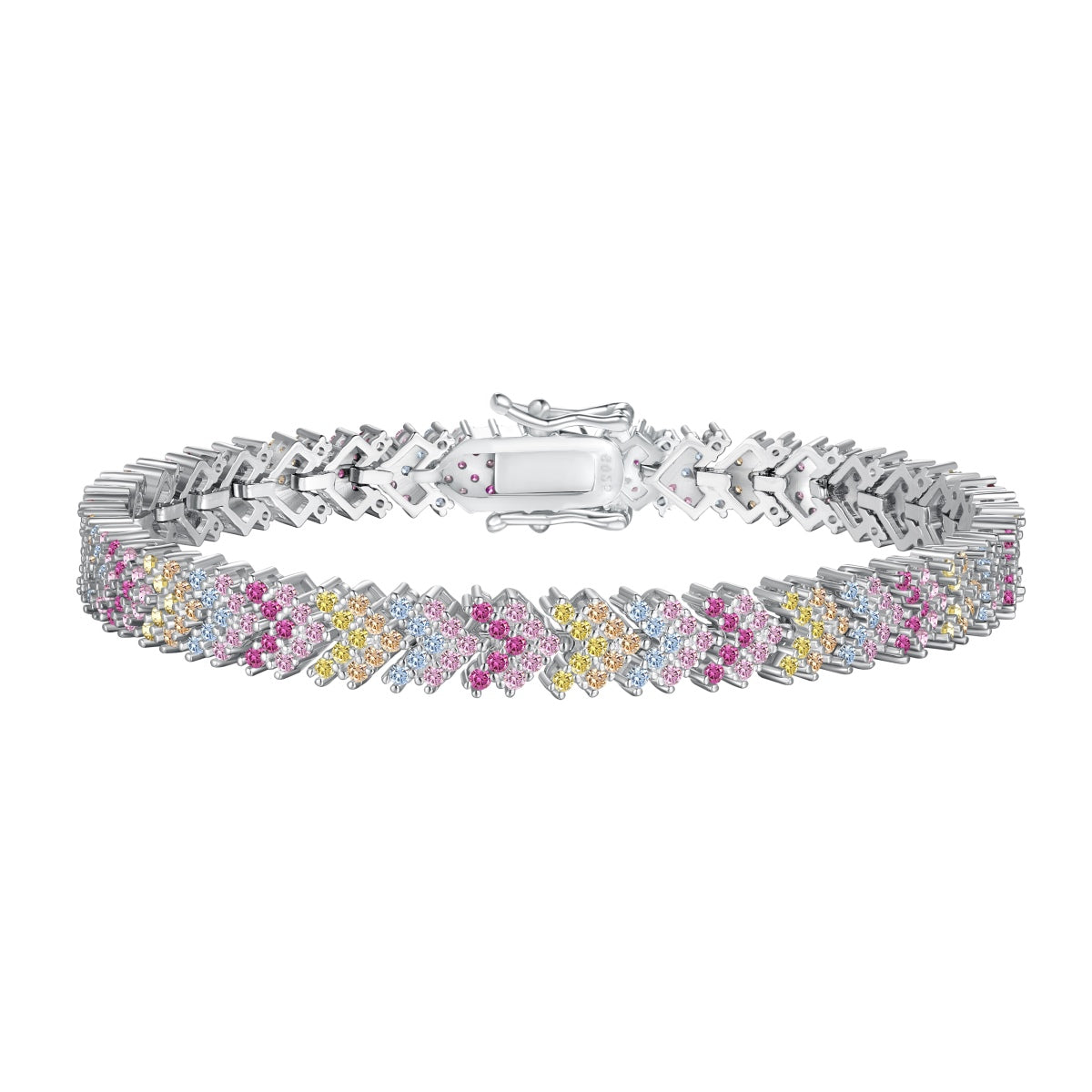 [Max Jewelry ]Ornate Sparkling Round Cut Party Bracelet