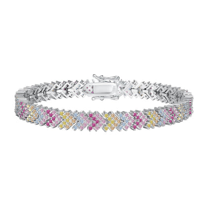 [Max Jewelry ]Ornate Sparkling Round Cut Party Bracelet