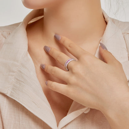 [Max Jewelry ]Ornate Colorful Radiant Cut Daily Ring