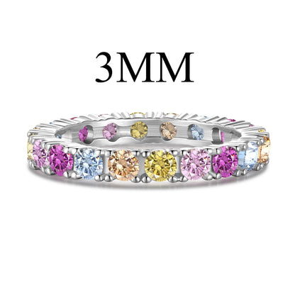 [Max Jewelry ]Dazzling Lustrous Round Cut Tennis Ring