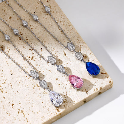 [Max Jewelry ]Dazzling Pear Cut Necklace