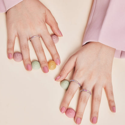 [Max Jewelry ]Unique Scintillating Round Cut Daily Ring