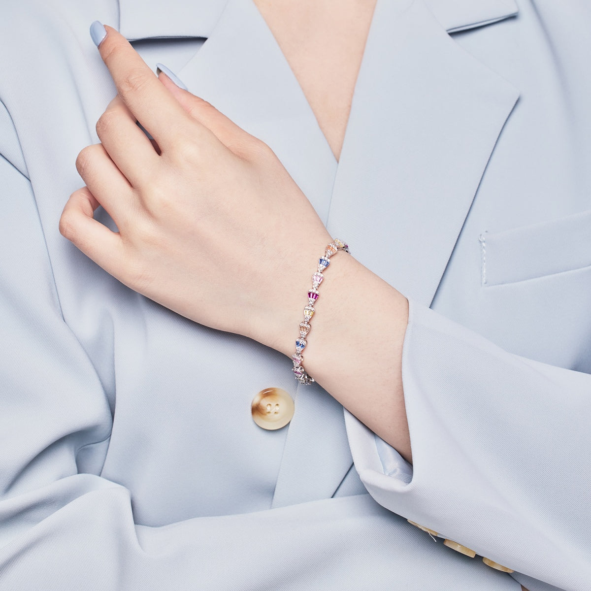 [Max Jewelry ]Radiant Water Drop Shape Daily Bracelet
