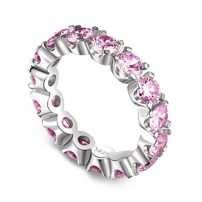 [Max Jewelry ]Eternity Round Cut Tennis Ring