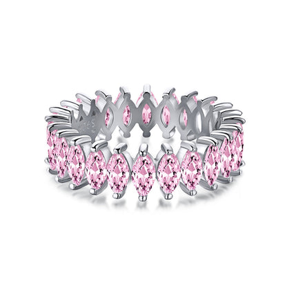 [Max Jewelry ]Gorgeous Marquise Cut Tennis Ring