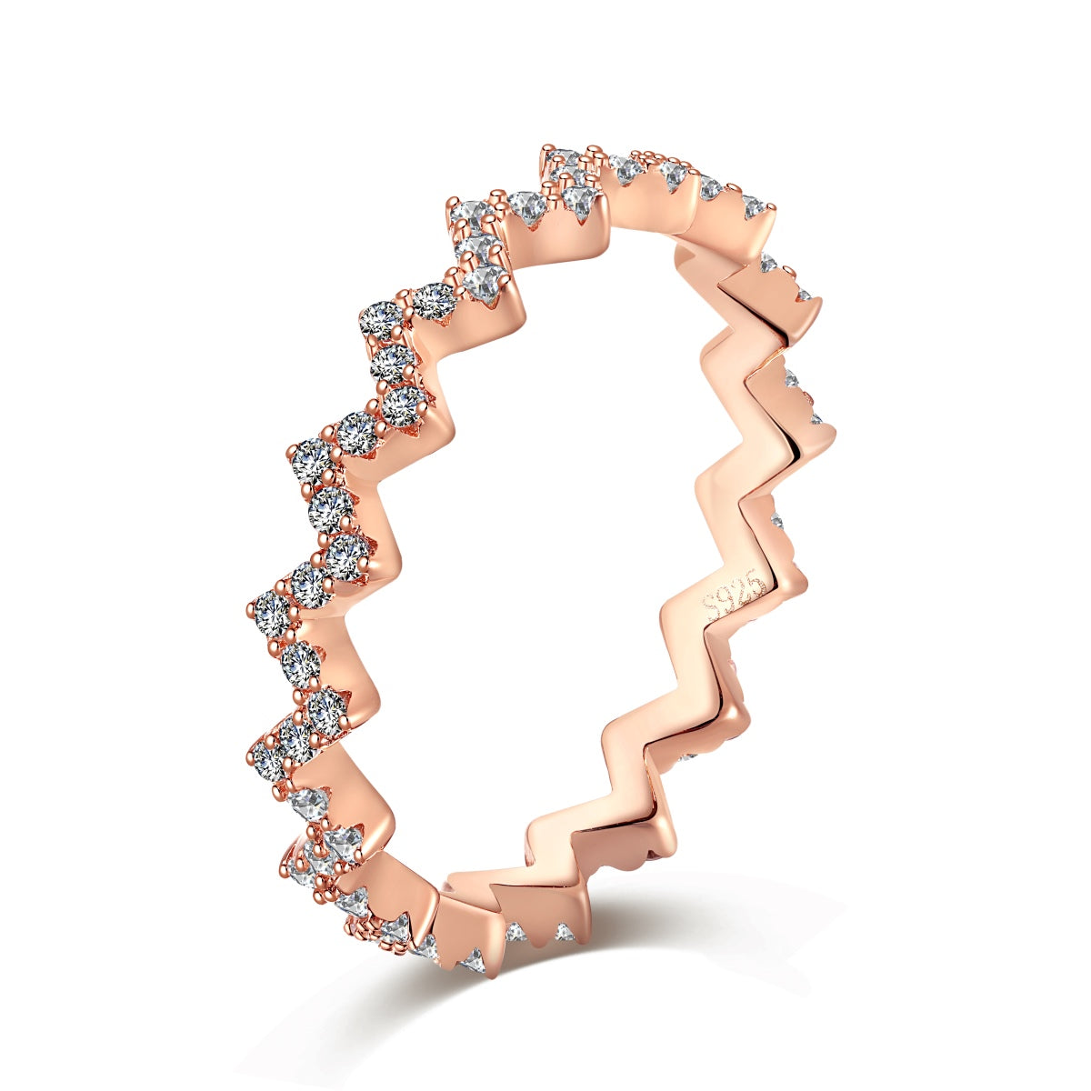 [Max Jewelry ]Delicate Enchanting Wave Shape Daily Ring