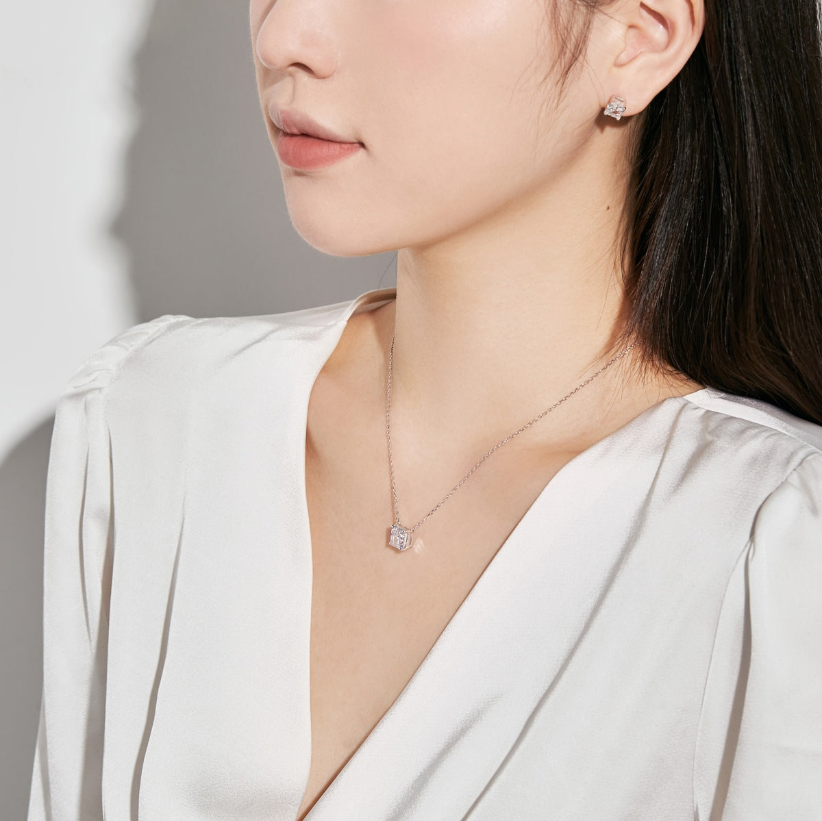 [Max Jewelry ]1.0 Carat Radiant Princess Cut Wedding Earrings