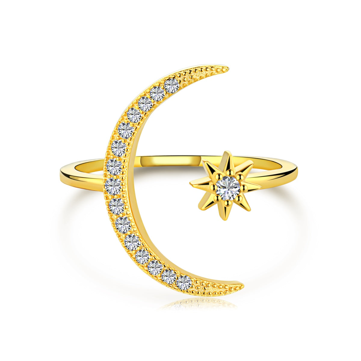 [Max Jewelry ]Eternity Moon & Star Ring