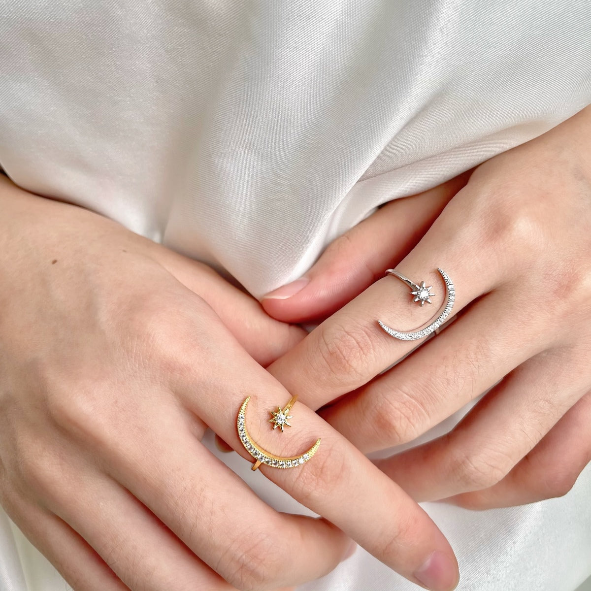 [Max Jewelry ]Eternity Moon & Star Ring