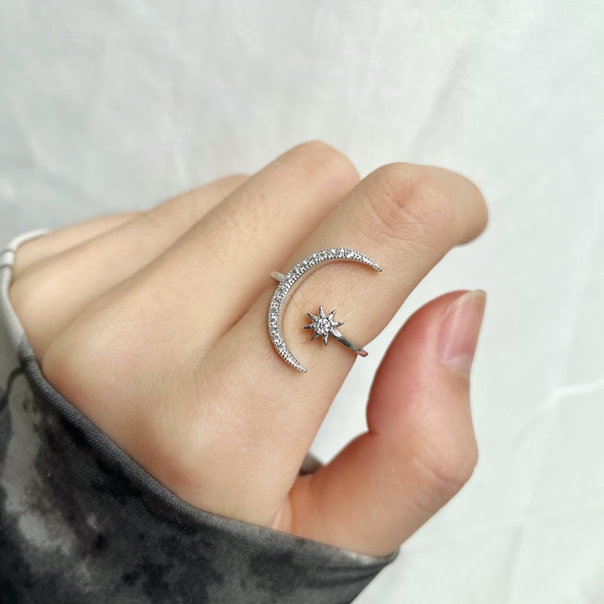 [Max Jewelry ]Eternity Moon & Star Ring