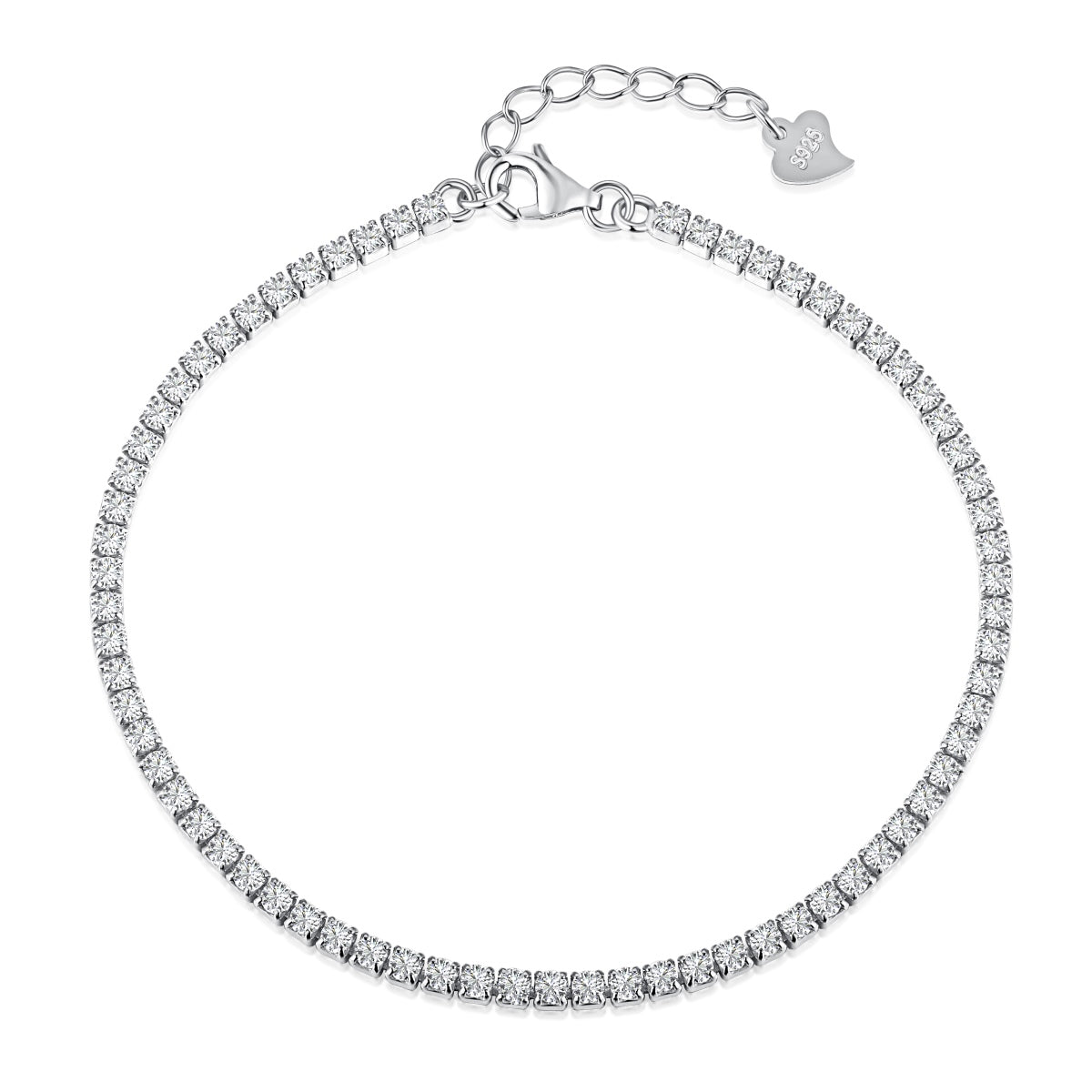 [Max Jewelry ]Radiant Shinning Princess Cut Tennis Bracelet