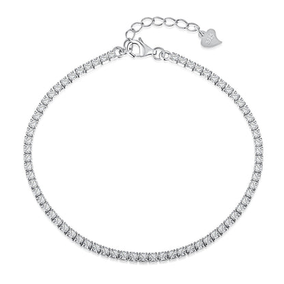 [Max Jewelry ]Radiant Shinning Princess Cut Tennis Bracelet
