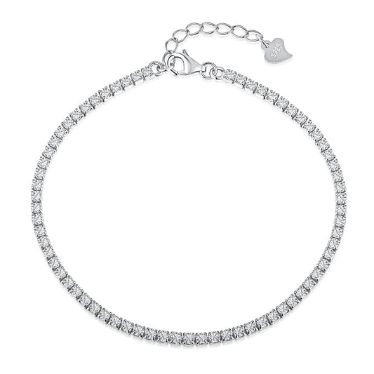 [Max Jewelry ]Radiant Shinning Princess Cut Tennis Bracelet