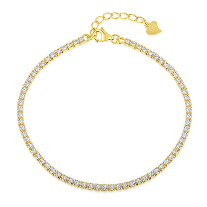 [Max Jewelry ]Radiant Shinning Princess Cut Tennis Bracelet