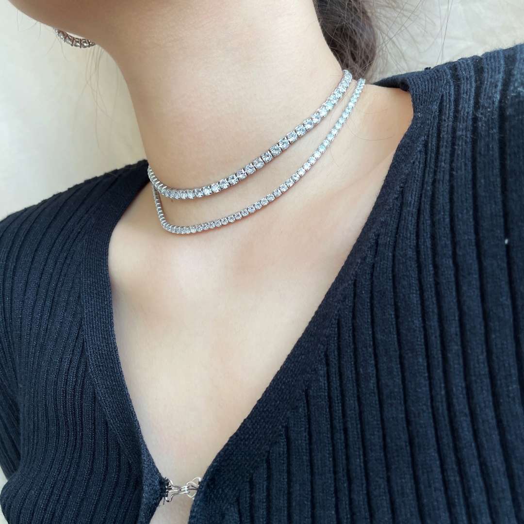[Max Jewelry ]Elegant Tennis Chain Necklace