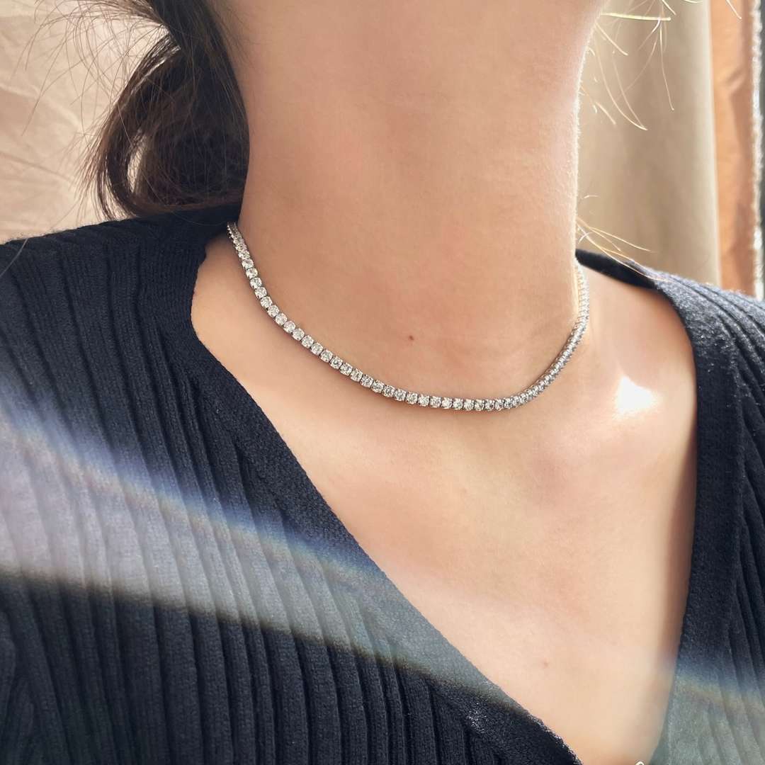 [Max Jewelry ]Elegant Tennis Chain Necklace