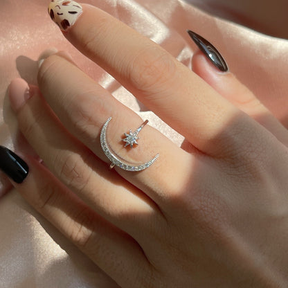 [Max Jewelry ]Eternity Moon & Star Ring
