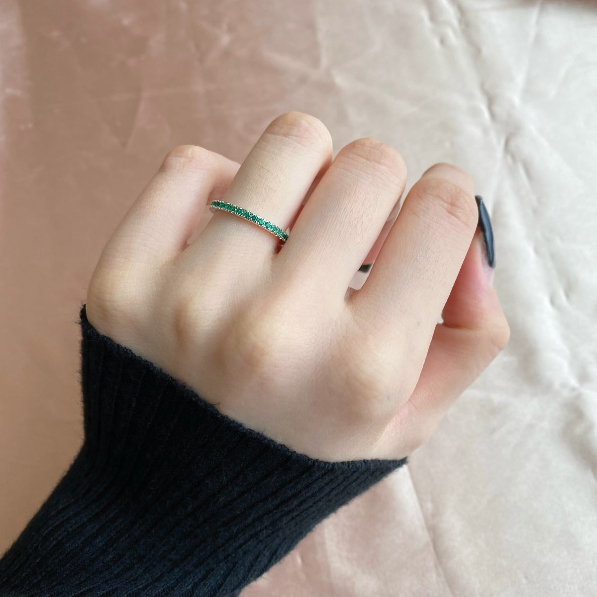 [Max Jewelry ]Delicate Sparkling Round Cut Daily Ring