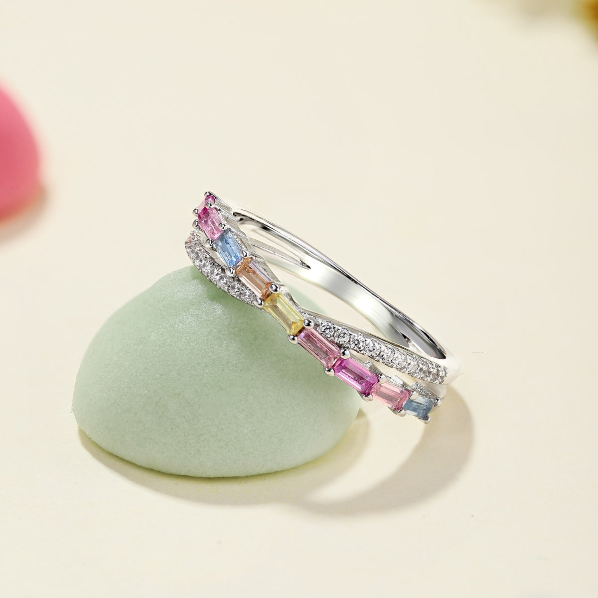 [Max Jewelry ]Energetic Elegant Radiant Cut Party Ring