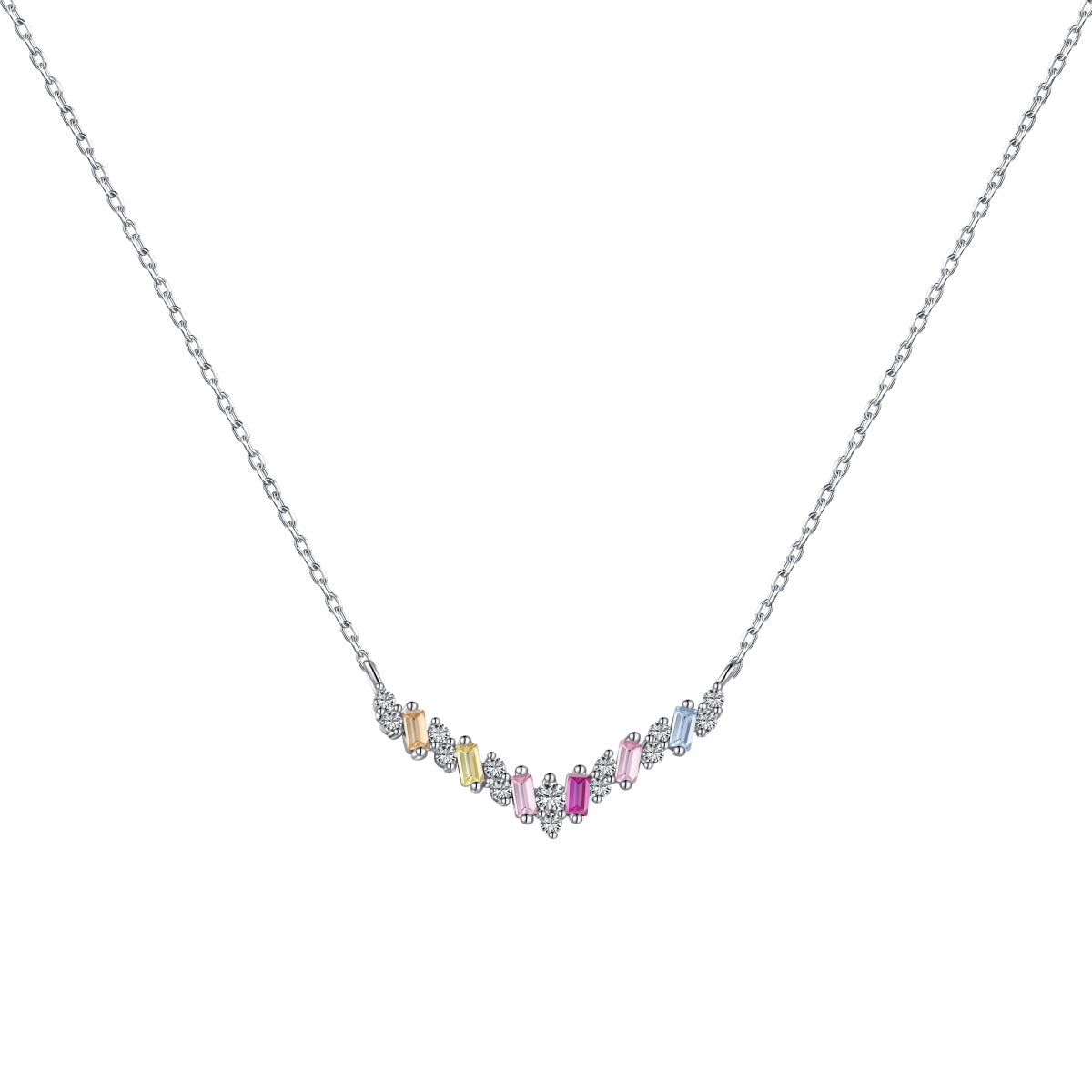 [Max Jewelry ]Dazzling Rainbow Necklace