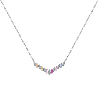 [Max Jewelry ]Dazzling Rainbow Necklace