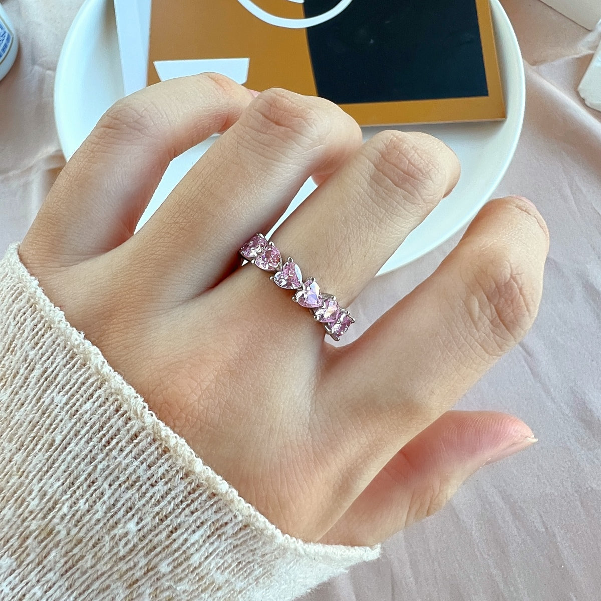 [Max Jewelry ]0.25 Carat Radiant Romance Heart Cut Lover Ring