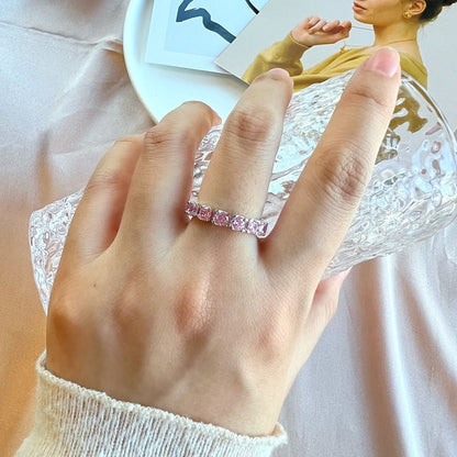 [Max Jewelry ]Eternity Round Cut Tennis Ring