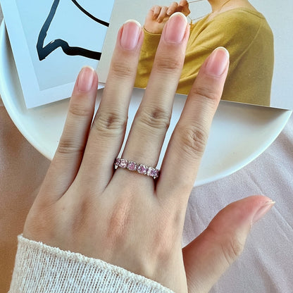 [Max Jewelry ]Eternity Round Cut Tennis Ring