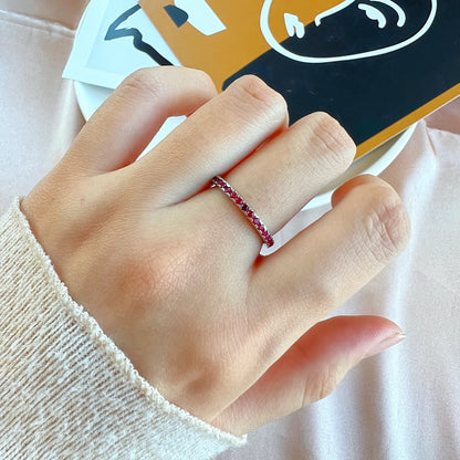 [Max Jewelry ]Delicate Sparkling Round Cut Daily Ring