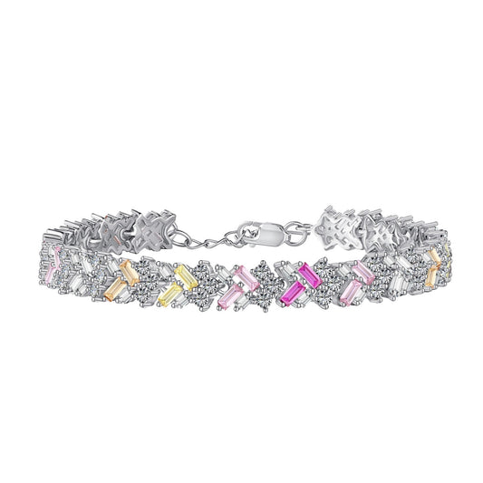 [Max Jewelry ]Dazzling Unique Multi Shape Daily Bracelet