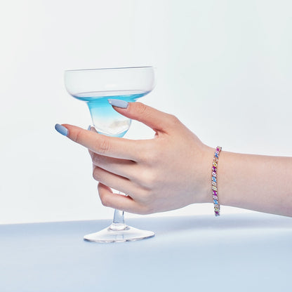 [Max Jewelry ]Ornate Sparkling Multi Cut Party Bracelet