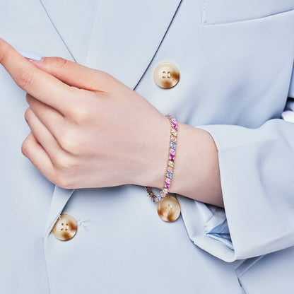 [Max Jewelry ]Ornate Sparkling Multi Cut Party Bracelet