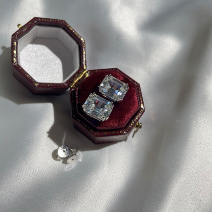 [Max Jewelry ]Dazzling Square Shape Earrings