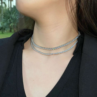 [Max Jewelry ]Elegant Tennis Chain Necklace