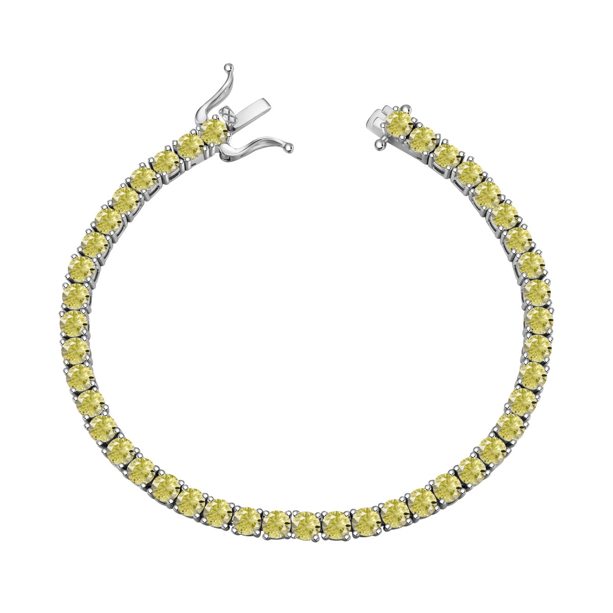 [Max Jewelry ]Ornate Dazzling Round Cut Tennis Bracelet