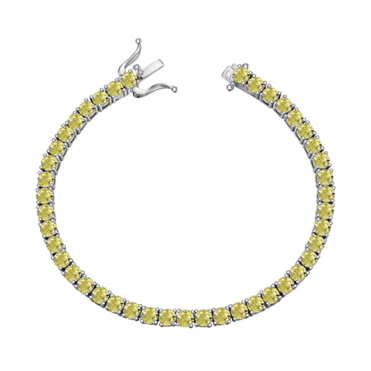 [Max Jewelry ]Ornate Dazzling Round Cut Tennis Bracelet