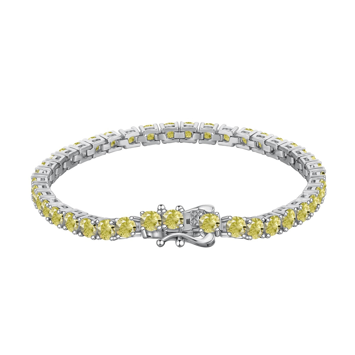 [Max Jewelry ]Ornate Dazzling Round Cut Tennis Bracelet