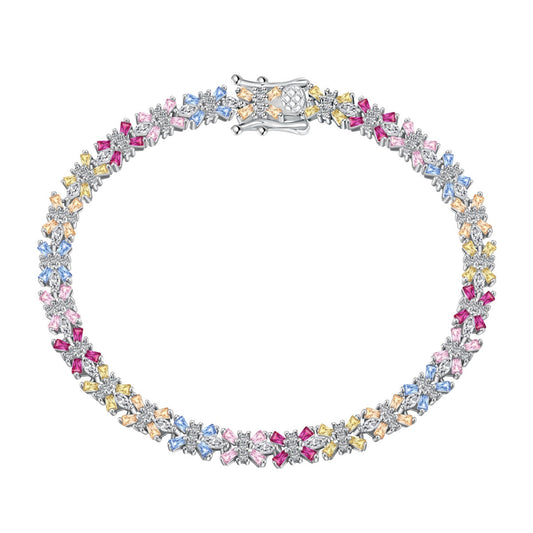 [Max Jewelry ]Radiant Colorful Emerald Cut Party Bracelet