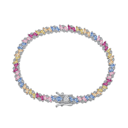 [Max Jewelry ]Ornate Sparkling Multi Cut Party Bracelet