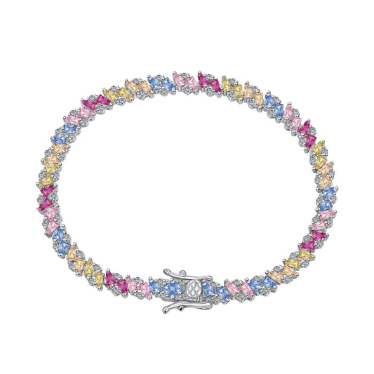 [Max Jewelry ]Ornate Sparkling Multi Cut Party Bracelet