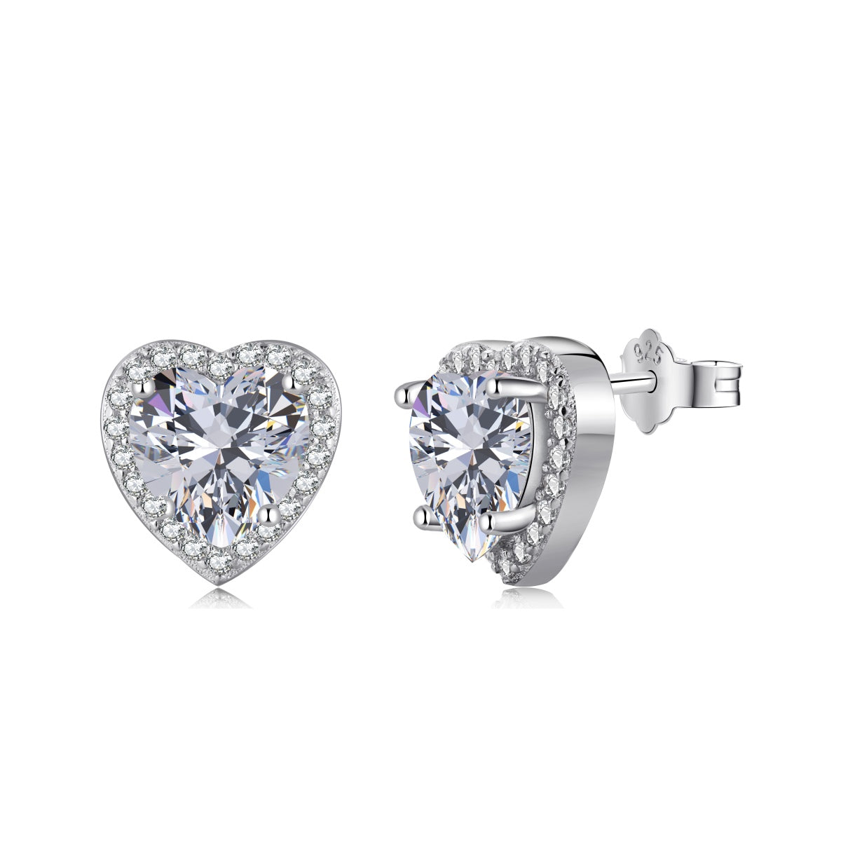 [Max Jewelry ]Sparkling Heart Shape Lover Earrings