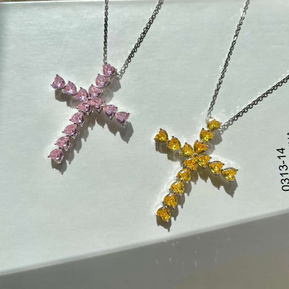 [Max Jewelry ]Radiant Cross Shape Necklace