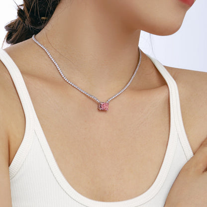 [Max Jewelry ]4.0 Carat Elegant Radiant Cut Necklace